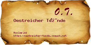 Oestreicher Tünde névjegykártya